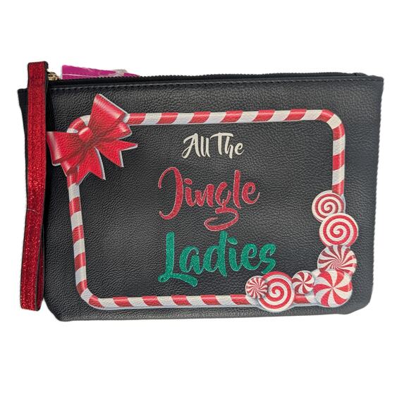 Betsey Johnson Jingle Ladies Christmas Bag with Wrist Strap - Picture 3 of 7